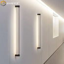 Modern black led strip wall lamp for minimalist living room glow