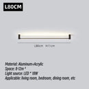 Modern black led strip wall lamp for minimalist living room glow