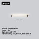 Modern black led strip wall lamp for minimalist living room glow