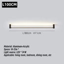 Modern black led strip wall lamp for minimalist living room glow
