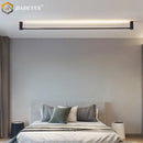 Modern black led strip wall lamp for minimalist living room glow