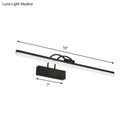 Modern black led vanity lighting fixture bathroom wall sconce