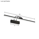 Modern black led vanity lighting fixture bathroom wall sconce