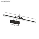 Modern black led vanity lighting fixture bathroom wall sconce