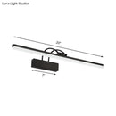 Modern black led vanity lighting fixture bathroom wall sconce