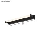 Modern black led vanity sconce bathroom tubular acrylic wall light