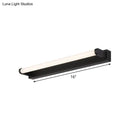 Modern black led vanity sconce bathroom tubular acrylic wall light