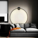 Modern black led wall circle light – living room ring sconce