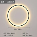 Modern black led wall circle light – living room ring sconce