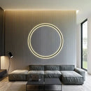 Modern black led wall circle light – living room ring sconce