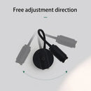 Modern black led wall lamp bedroom adjustable focus gooseneck light
