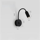 Modern black led wall lamp bedroom adjustable focus gooseneck light