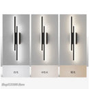 Modern black led wall lamp – living room dual light bar sconce
