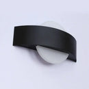 Modern black led wall lamp with frosted glass for bedroom
