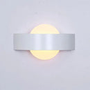 Modern black led wall lamp with frosted glass for bedroom