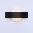 Modern black led wall lamp with frosted glass for bedroom