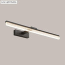 Modern black led wall light bathroom vanity with frosted shade