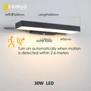Modern black led wall light dusk dawn motion sensor outdoor sconce