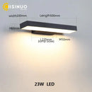 Modern black led wall light dusk dawn motion sensor outdoor sconce