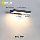 Modern black led wall light dusk dawn motion sensor outdoor sconce
