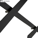 Modern black led wall light living room crossed lines bulb included