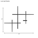 Modern black led wall light living room crossed lines bulb included