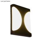 Modern black led wall sconce bedroom double semicircle pattern light