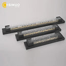 Modern black led wall sconce garden textured amber glass light