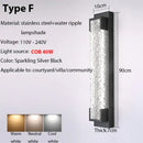 Modern black led wall sconce garden textured amber glass light