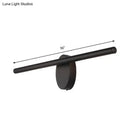Modern black led wall sconce with acrylic shade for bathroom lighting