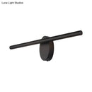 Modern black led wall sconce with acrylic shade for bathroom lighting