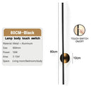 Modern black led wall sconce with dimmable touch switch for bedroom