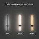 Modern black led wall sconce with dimmable touch switch for bedroom