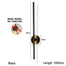 Modern black led wall sconce with dimmable touch switch for bedroom
