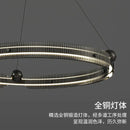Modern black light luxury circle led chandelier living room pendant
