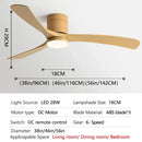 Modern black & light wood ceiling fan with remote control bedroom