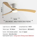 Modern black & light wood ceiling fan with remote control bedroom