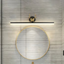 Modern black linear deer vanity light warm white bathroom lamp