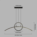 DecorBites™ Modern LED Pendant Light Fixture: Circle and Linear Design with Metal Hanging