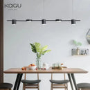 Modern black linear dimmable led ceiling chandelier dining room