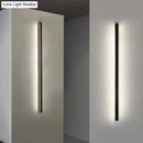 Modern black linear flush mount wall sconce – hallway light