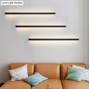 Modern black linear flush mount wall sconce – hallway light