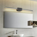 Modern black linear led sconce for bathroom vanity lighting