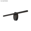 Modern black linear led wall light bathroom sconce with oval plate