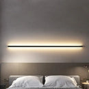 Modern black linear led wall lights dimming – bedroom sconce