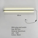 Modern black linear led wall lights dimming – bedroom sconce