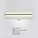 Modern black linear led wall lights dimming – bedroom sconce
