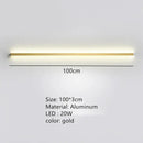 Modern black linear led wall lights dimming – bedroom sconce