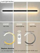 Modern black linear led wall mounted lamp garden outdoor sconce