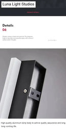 Modern black linear led wall mounted lamp garden outdoor sconce